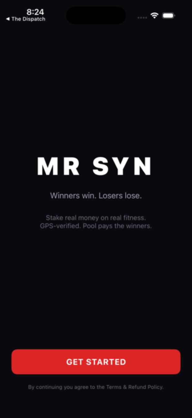 Mr Syn showing its welcome screen